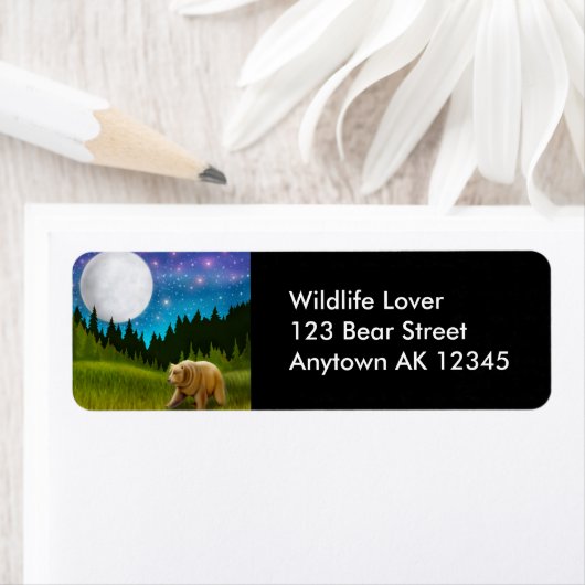 Moonlight Grizzly Beer Label (Insitu)