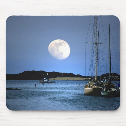 Moonlight Harbour en Sailboat Muismat (Voorkant)