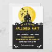 Moonlight Haunted House Spooky Halloween Party Kaart (Voorkant)