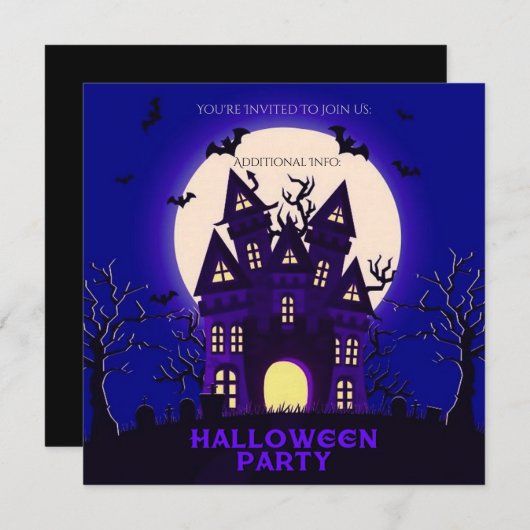 Moonlight Haunted Mansion Kaart (Voorkant / Achterkant)