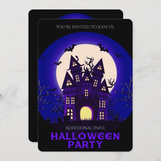 Moonlight Haunted Mansion Kaart (Voorkant / Achterkant)