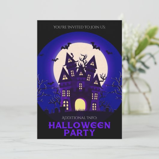 Moonlight Haunted Mansion Kaart (Staand voorkant)