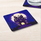 Moonlight Haunted Mansion Kartonnen Onderzetters (Schuin)