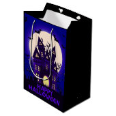 Moonlight Haunted Mansion Medium Cadeauzakje (Voorkant Gekanteld)