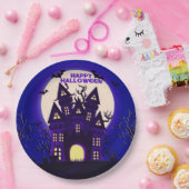 Moonlight Haunted Mansion Papieren Bordje (Feest)