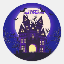 Moonlight Haunted Mansion Ronde Sticker