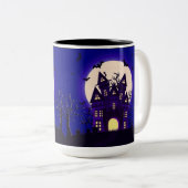 Moonlight Haunted Mansion Tweekleurige Koffiemok (Voorkant rechts)