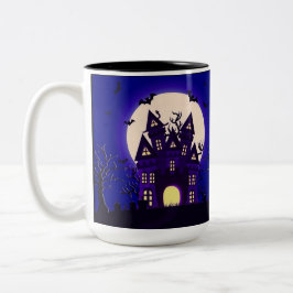 Moonlight Haunted Mansion Tweekleurige Koffiemok