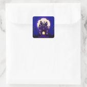 Moonlight Haunted Mansion Vierkante Sticker (Tas)