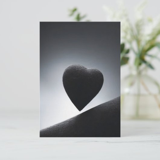 Moonlight Heart Shape Night Sky Bedankkaart (Staand voorkant)