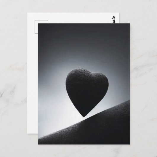 Moonlight Heart Shape Night Sky Briefkaart (Voorkant / Achterkant)
