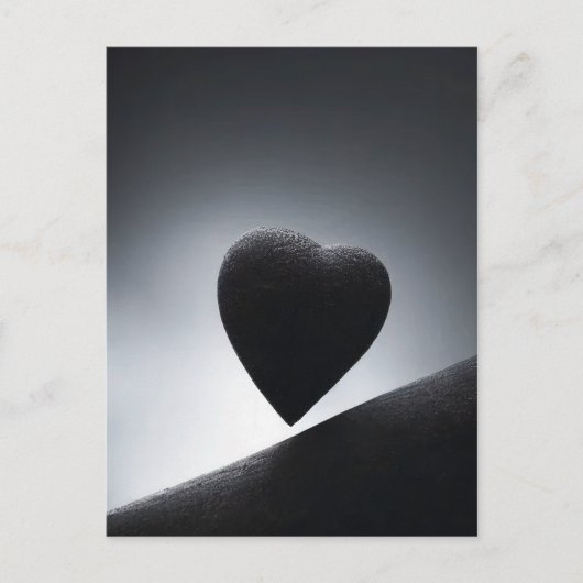Moonlight Heart Shape Night Sky Briefkaart (Voorkant)