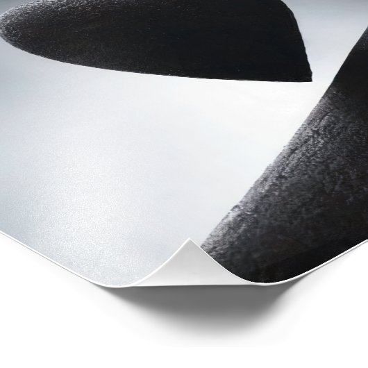 Moonlight Heart Shape Night Sky Foto Afdruk (Hoek)