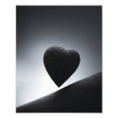 Moonlight Heart Shape Night Sky Foto Afdruk (Voorkant)