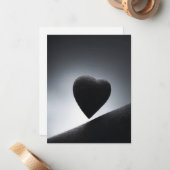 Moonlight Heart Shape Night Sky Notitiekaartje (Voorkant / Achterkant in situ)