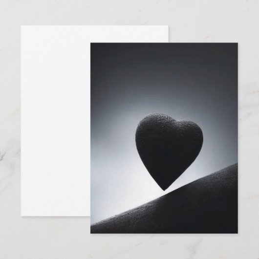 Moonlight Heart Shape Night Sky Notitiekaartje (Voorkant / Achterkant)