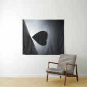 Moonlight Heart Shape Night Sky Wandkleed (In Situ (horizontaal))