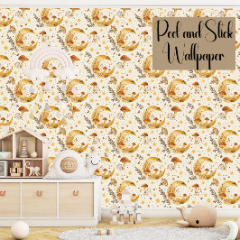 Moonlight Hemelse Paddenstoel Peel en Stick Herfst Behang