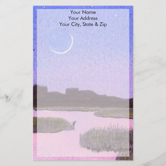 Moonlight Heron Briefpapier (Voorkant)