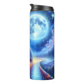 Moonlight Highway Semi Truck Journey Thermosbeker (Geroteerd rechts)