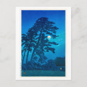 Moonlight in Magome, Hasui Kawase, Woodcut Briefkaart (Voorkant)