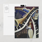 Moonlight Jazz Briefkaart (Voorkant / Achterkant)