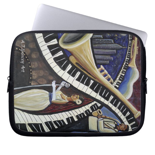 Moonlight Jazz-laptophoes Laptop Sleeve (Voorkant)