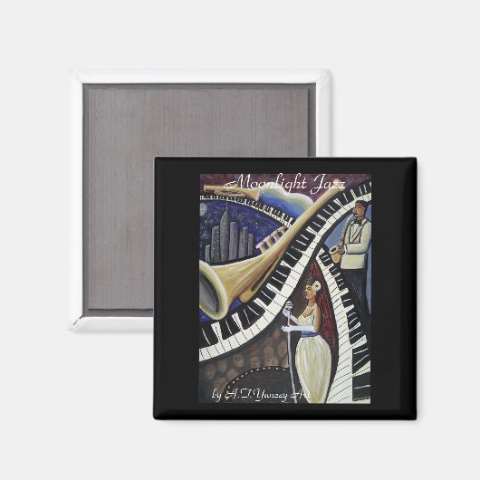 Moonlight Jazz Magnet (Voorkant / Achterkant)