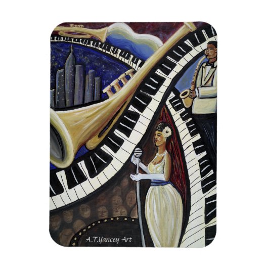 Moonlight Jazz Premium Flexi Magnet Magneet (Verticaal)