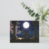Moonlight-Kat Briefkaart (Staand voorkant)