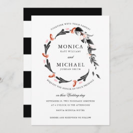 Moonlight krans | Modern botanisch huwelijk Kaart