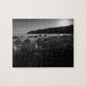 Moonlight Lake Black en White Photo Puzzle Legpuzzel (Horizontaal)