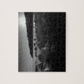 Moonlight Lake Black en White Photo Puzzle Legpuzzel (Verticaal)