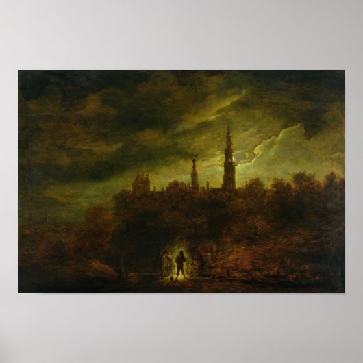 Moonlight Landschap Poster (Voorkant)