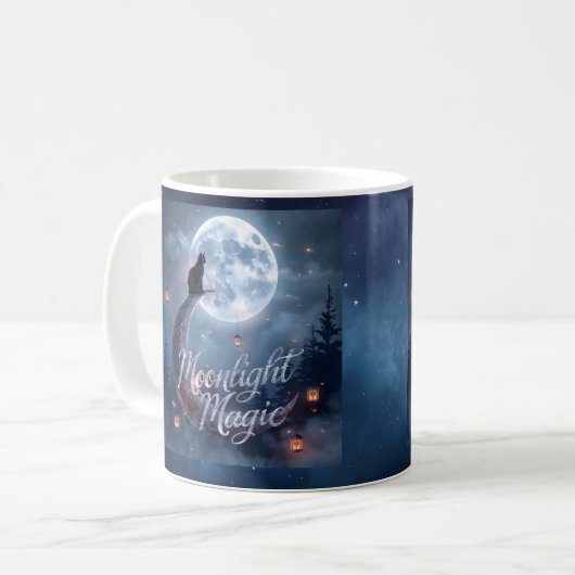 Moonlight Magic – Enchanted Halloween Mug Design Koffiemok (Voorkant links)