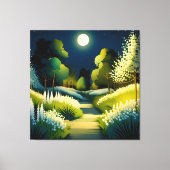 Moonlight Magic Garden Canvas Afdruk (Voorkant)