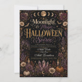Moonlight & Magic Halloween Soirée Uitnodiging (Voorkant)