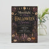 Moonlight & Magic Halloween Soirée Uitnodiging (Staand voorkant)