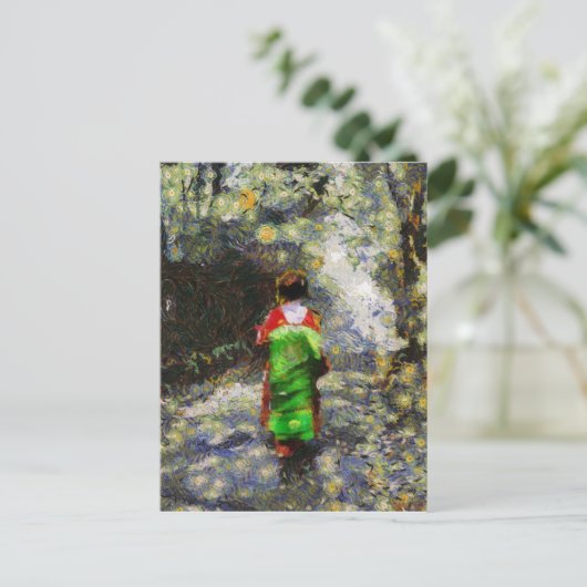 Moonlight Maiko briefkaart (Staand voorkant)