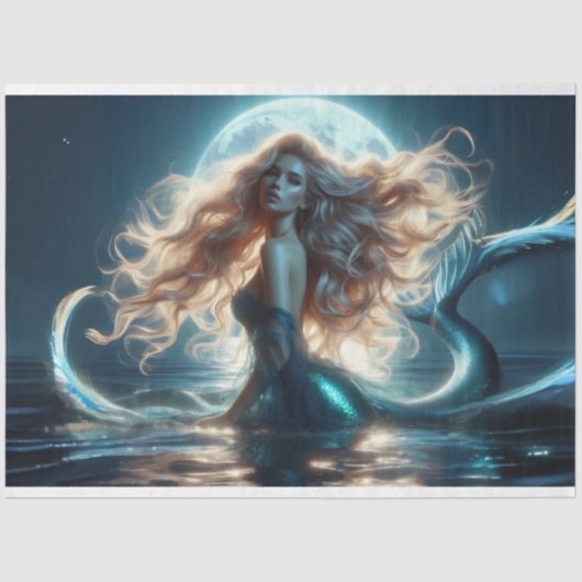 Moonlight Mermaid Night Tissue Paper Tissuepapier (Voorkant)