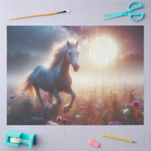 Moonlight met wilde bloemen tissuepapier (Craft)