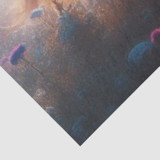 Moonlight met wilde bloemen tissuepapier (Detail)