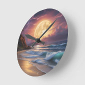 Moonlight Midnight Beach 6 Ronde Klok (Hoek)