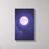 Moonlight Minds - Dromerig Kosmisch Astrologie Can Canvas Afdruk (Voorkant)