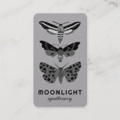 Moonlight MOTHS Gothic Apotheek Kruidenkenner Visitekaartje (Voorkant)