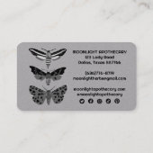 Moonlight MOTHS Gothic Apotheek Kruidenkenner Visitekaartje (Achterkant)