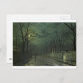 Moonlight na regen door John Atkinson Grimshaw Briefkaart (Voorkant / Achterkant)