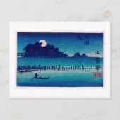 Moonlight Night Hiroshige Fine  Japans Briefkaart (Voorkant)