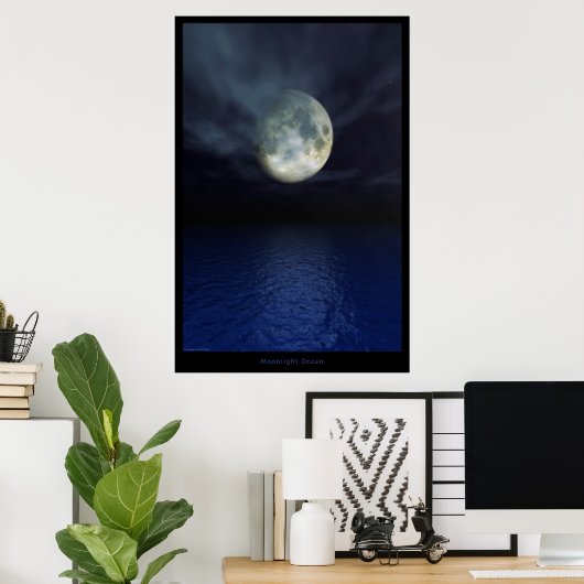 Moonlight Ocean - Special Edition Poster (Thuiskantoor)