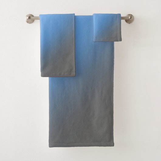 Moonlight Ombre grijs en blauw Bad Handdoek (Insitu)